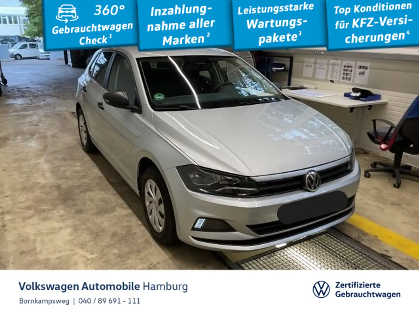 Volkswagen Polo 1.0 Trendline Cool & Sound Silber - 1