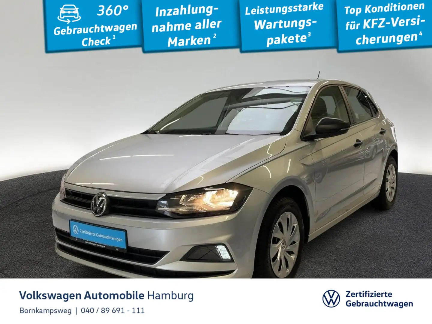 Volkswagen Polo 1.0 Trendline Cool & Sound Silber - 1