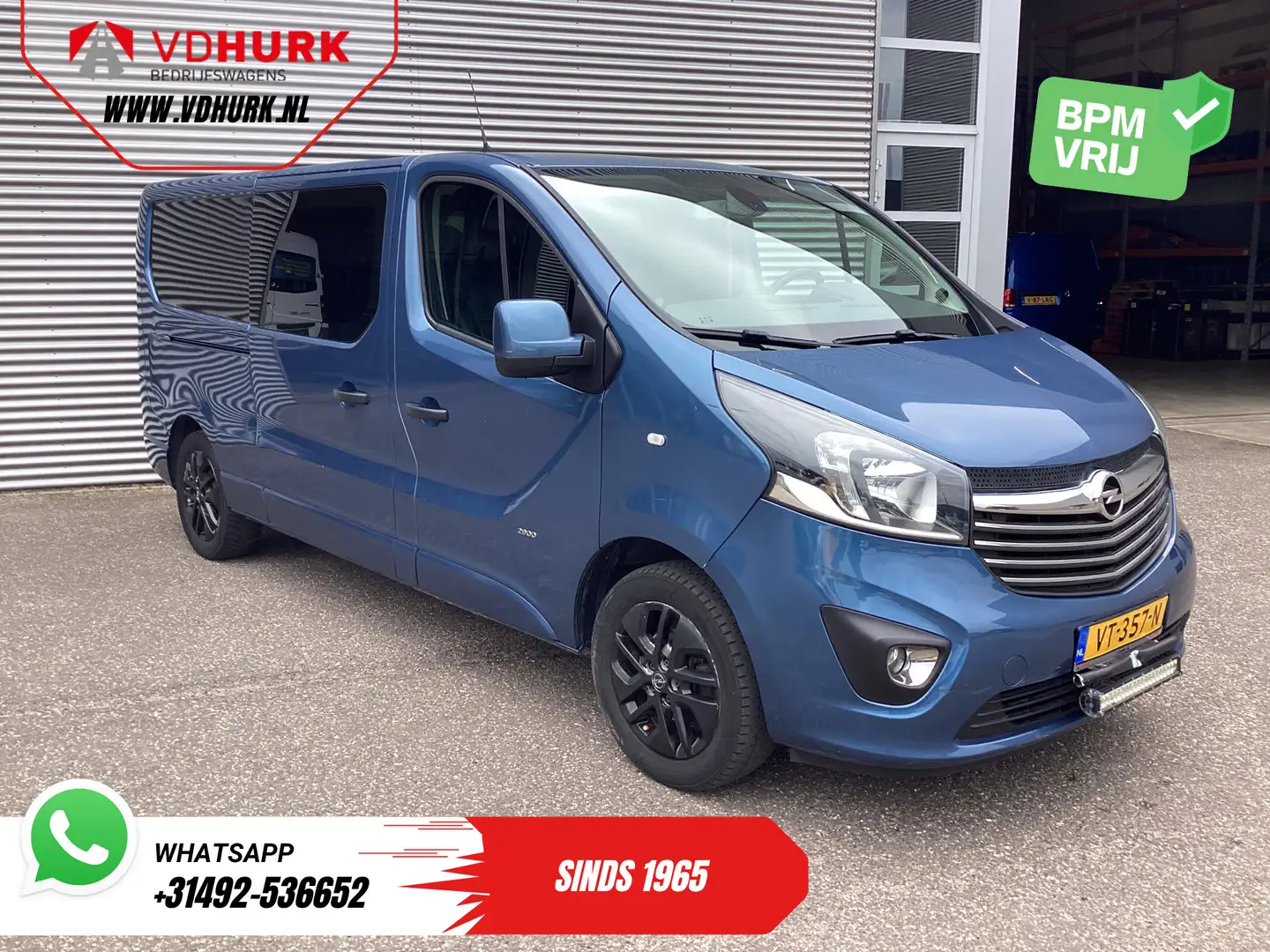 Opel Vivaro 1.6 CDTI 140 pk L2 DC Dubbel Cabine EXPORT ONLY 2x Blauw - 1