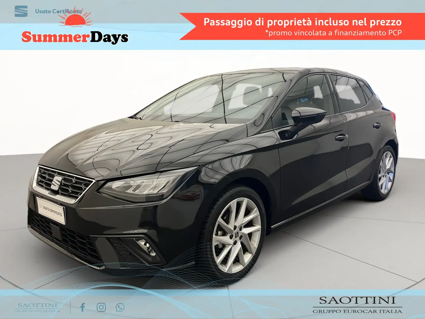 SEAT Ibiza 1.0 ecotsi FR 95 CV Schwarz - 1