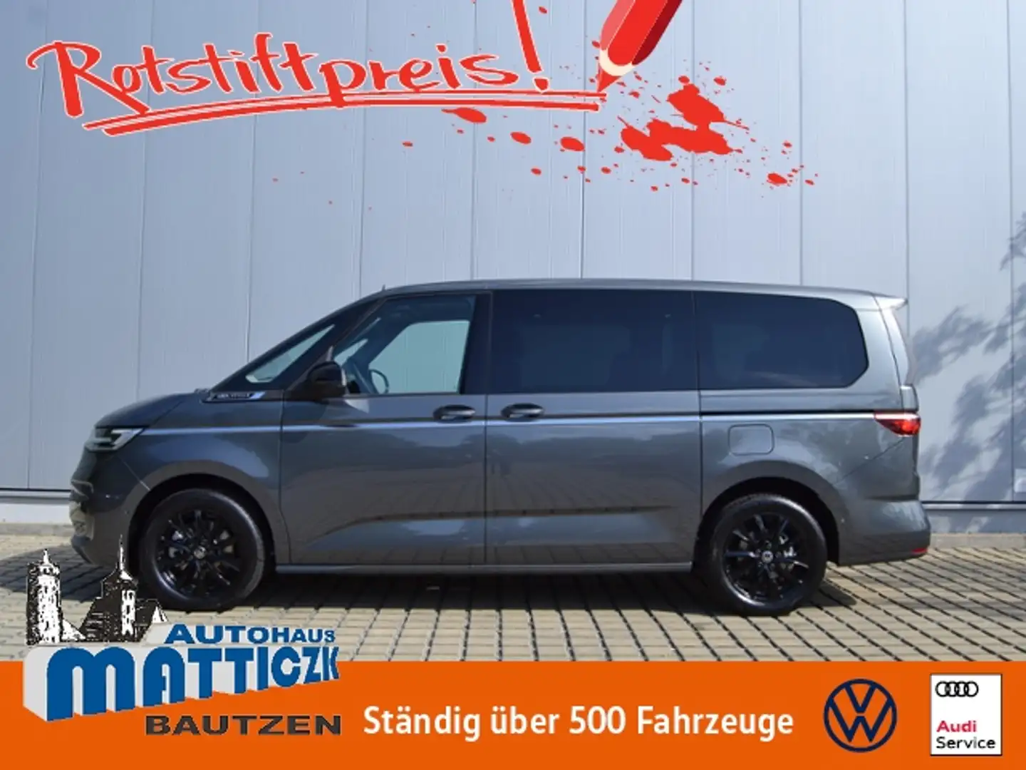 Volkswagen T7 Multivan 2.0 TDI DSG Style lang AHK/18-ZOLL/MATRIX/ASSISTE Grau - 1