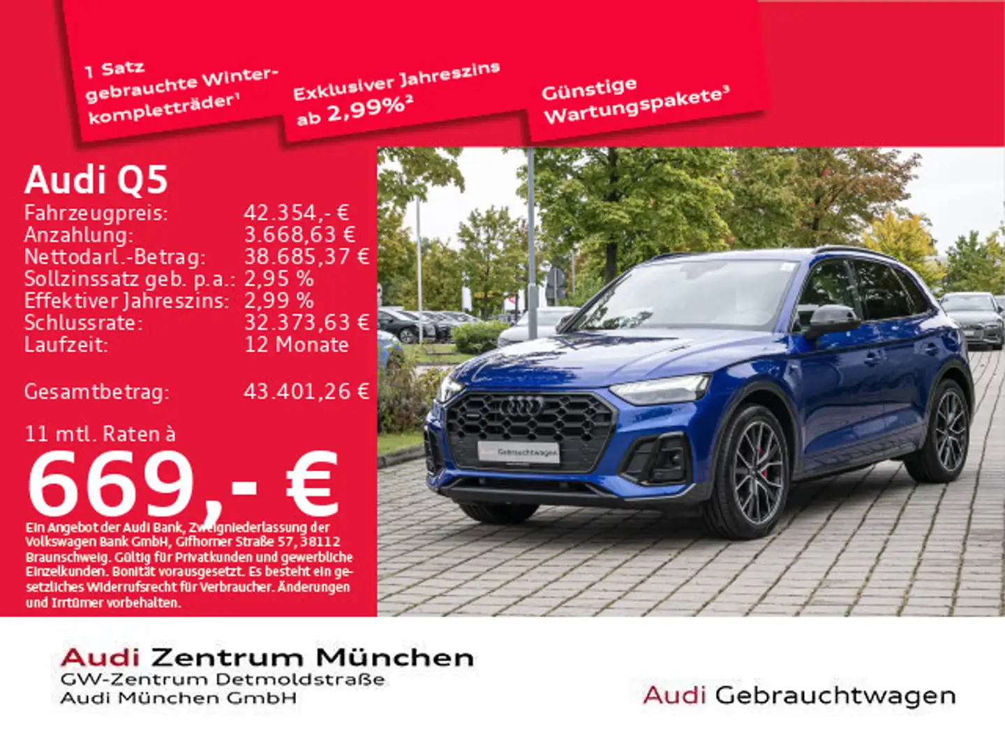 Audi Q5 50 TFSI e qu. S tronic S line Pano/Luftf./Vir Beige - 1