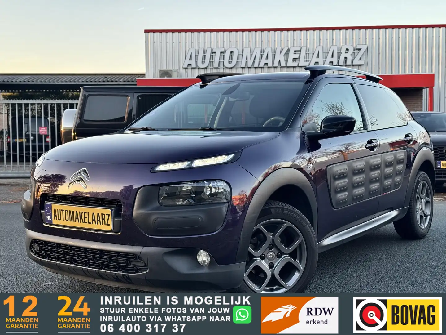 Citroen C4 Cactus 1.2 PureTech Shine PANO 100% DEALER ONDERHOUD Paars - 1