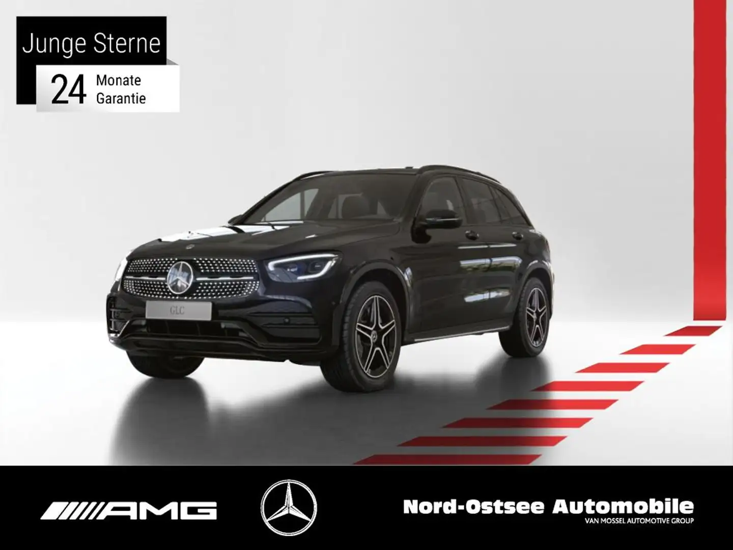 Mercedes-Benz GLC 300 4M AMG NIGHT STDHZG KAMERA NAVI BUR SHZ Negru - 1