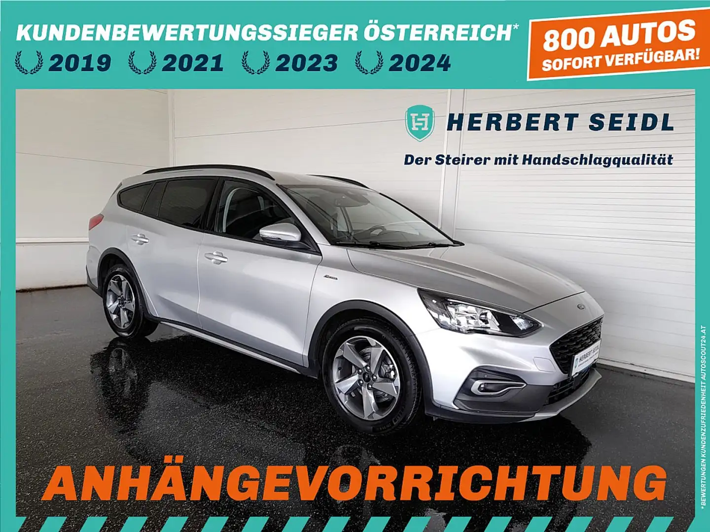 Ford Focus TURNIER ACTIVE 1,5 EcoBlue Aut. *LED / NAVI / A... Argent - 1