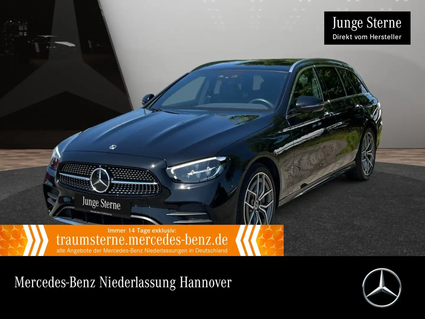 Mercedes-Benz E 450 T 4M AMG+PANO+360+LED+FAHRASS+BURMESTER+19" Zwart - 1