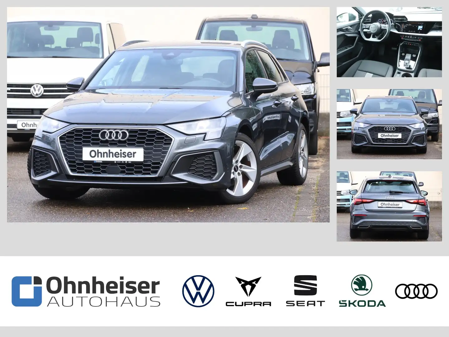 Audi A3 Sportback 2.0 TDI S-line S-Tronic GRA*NAVI*SHZ* Grau - 1