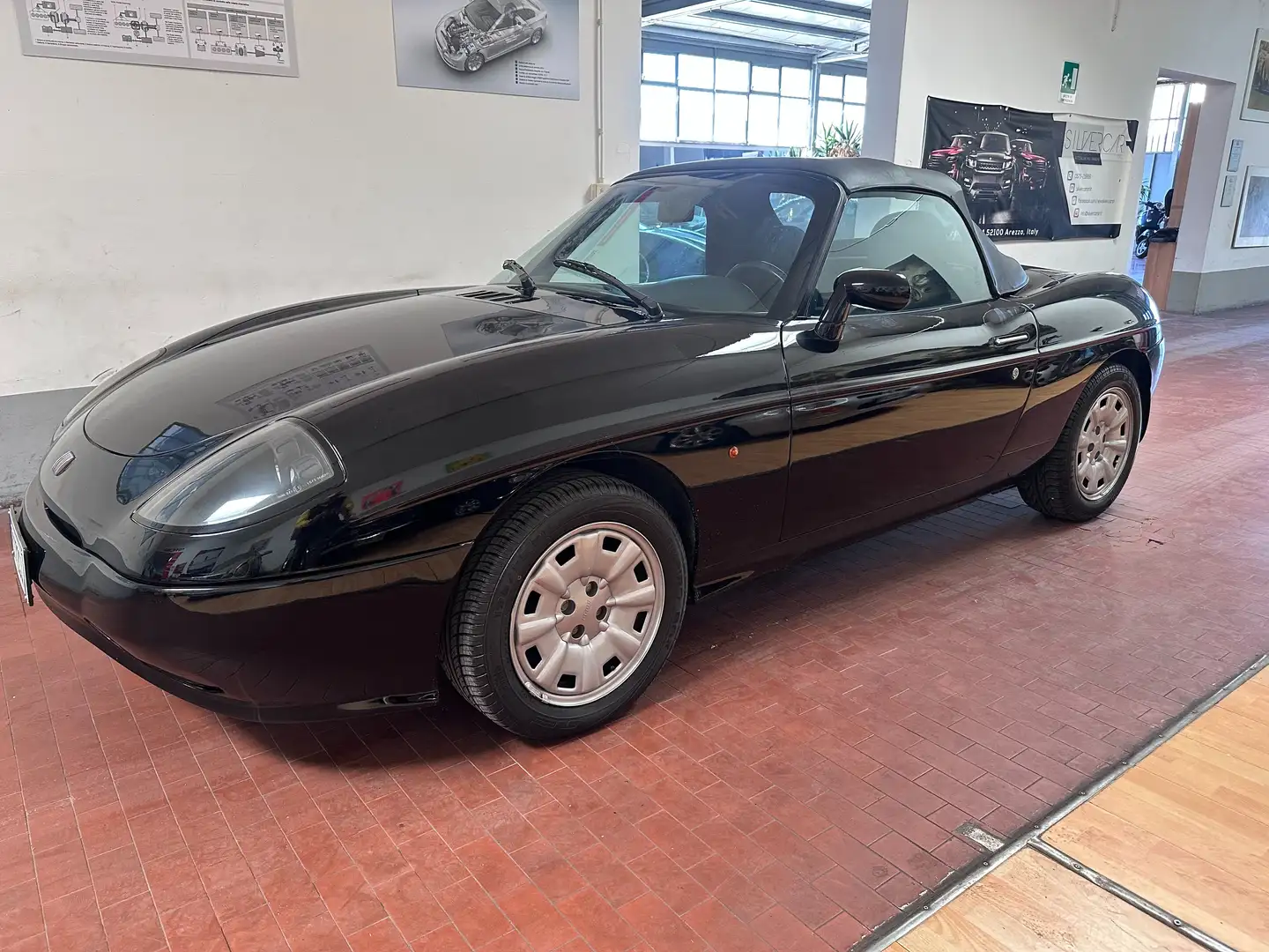 Fiat Barchetta 1.8 16vkm 125000 cappottina ok nero met gomme ok Negru - 1