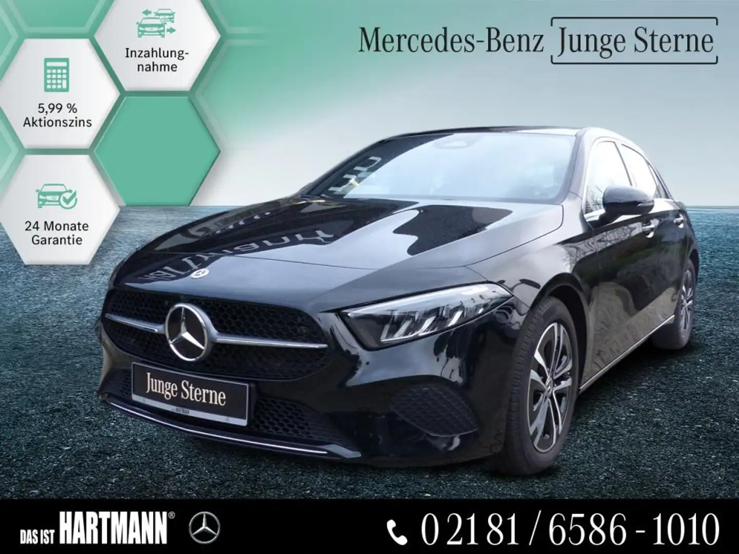 Mercedes-Benz A 180 PROGRESSIVE+PANO+RÜF.-KAMERA+LENKRADHZ+LED Zwart - 1