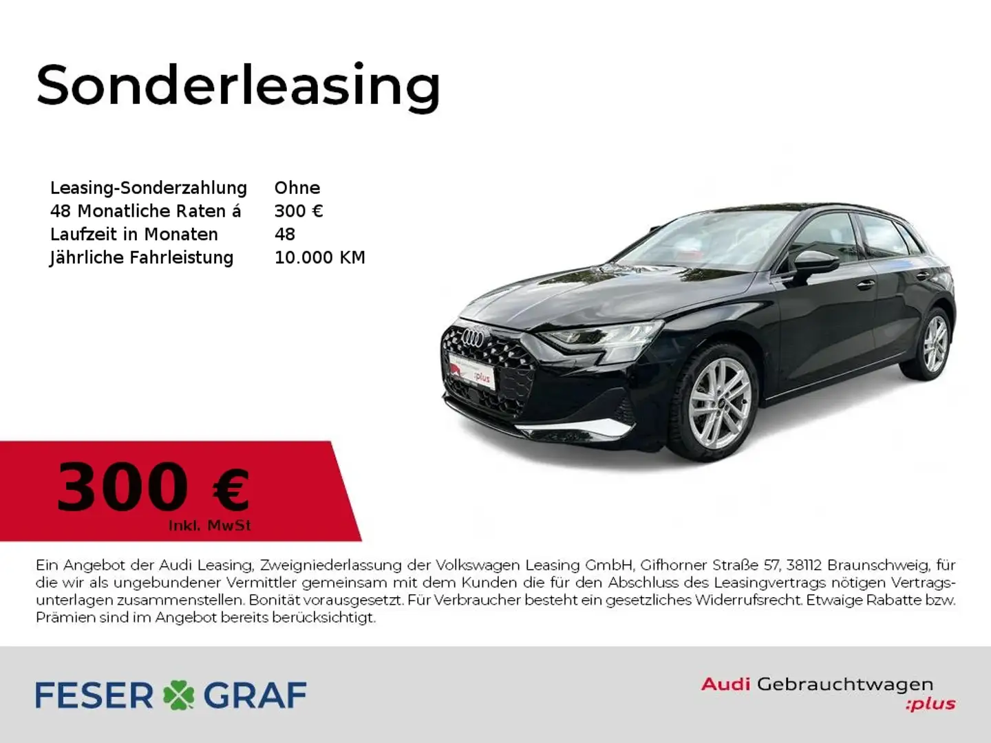 Audi A3 Advanced 30 TDI Navi+/SHZ/AHK/VC+ Schwarz - 1