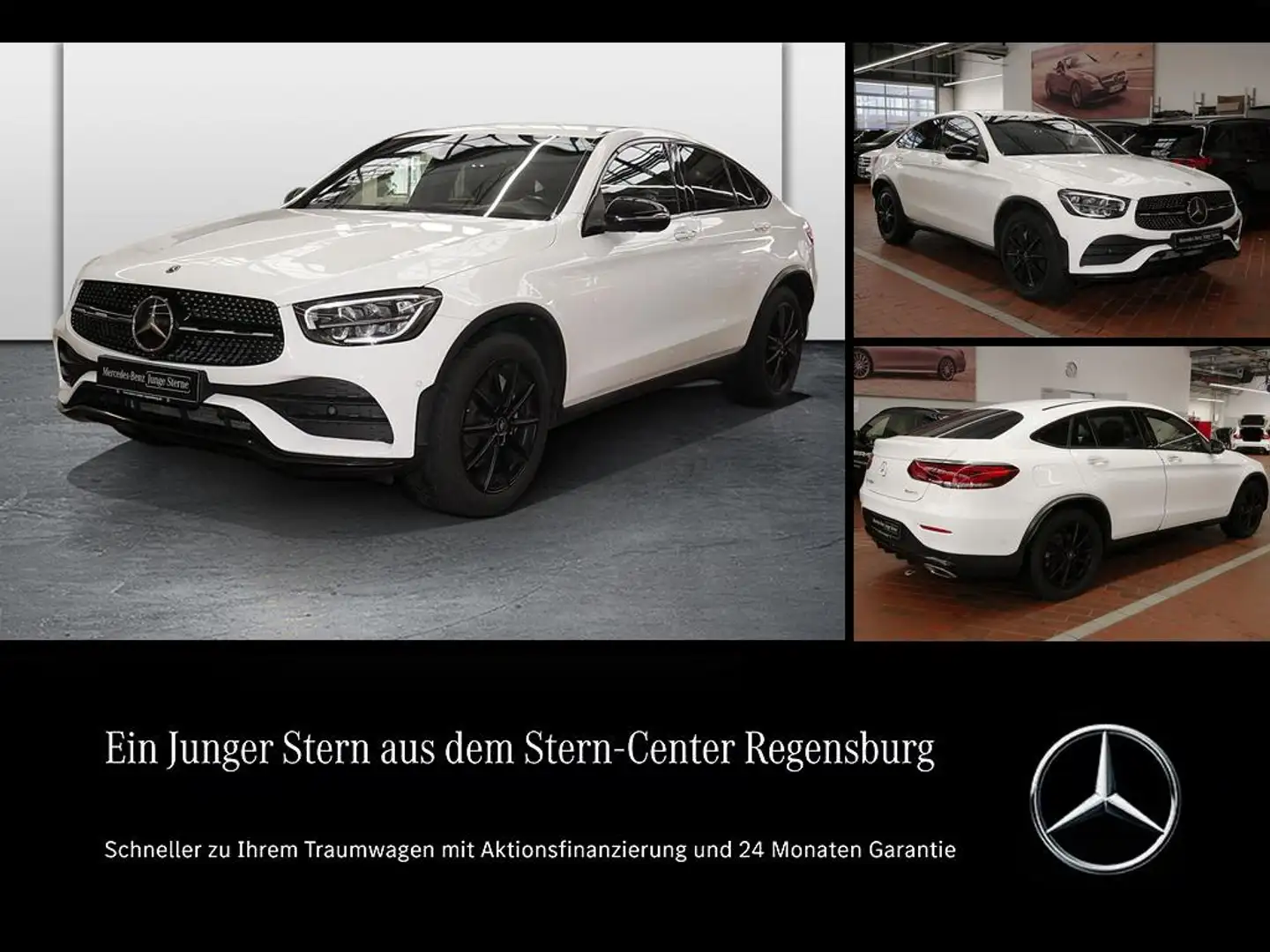 Mercedes-Benz GLC 400 d 4M Coupé AMG+DISTRONIC+MEMORY+HUD+360° Blanc - 1