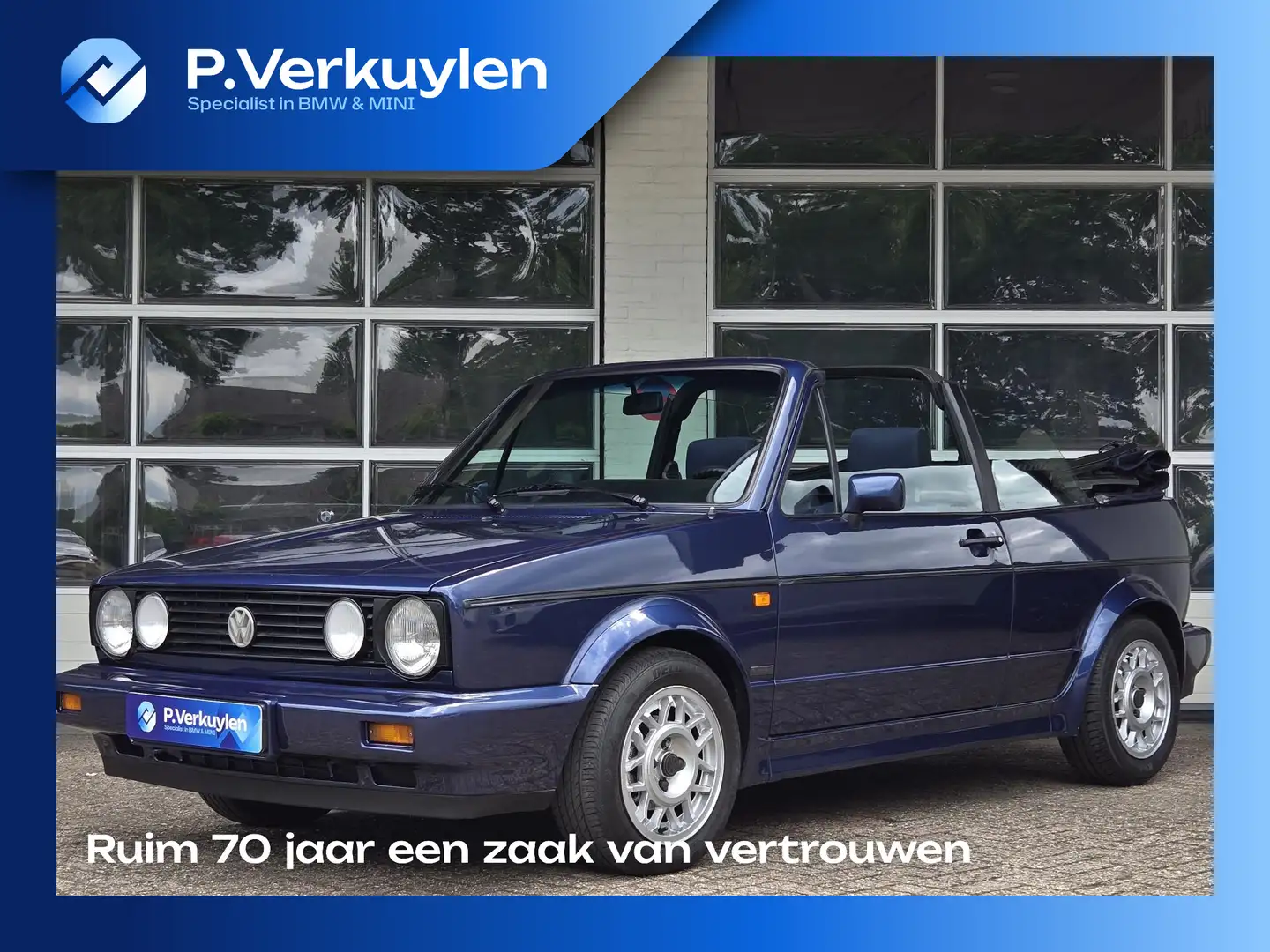 Volkswagen Golf Cabriolet 1.8 Quartett 98 pk | STUURBEKRACHTIGING | LM VELGE Blauw - 1