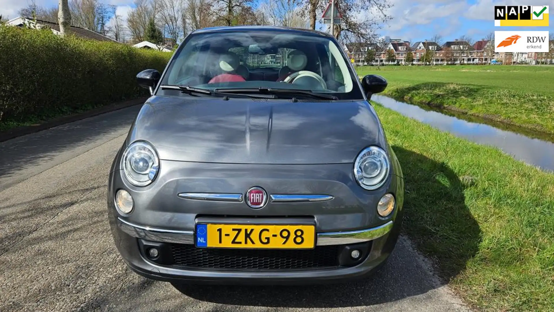 Fiat 500 0.9 TwinAir Turbo Cult Gris - 1