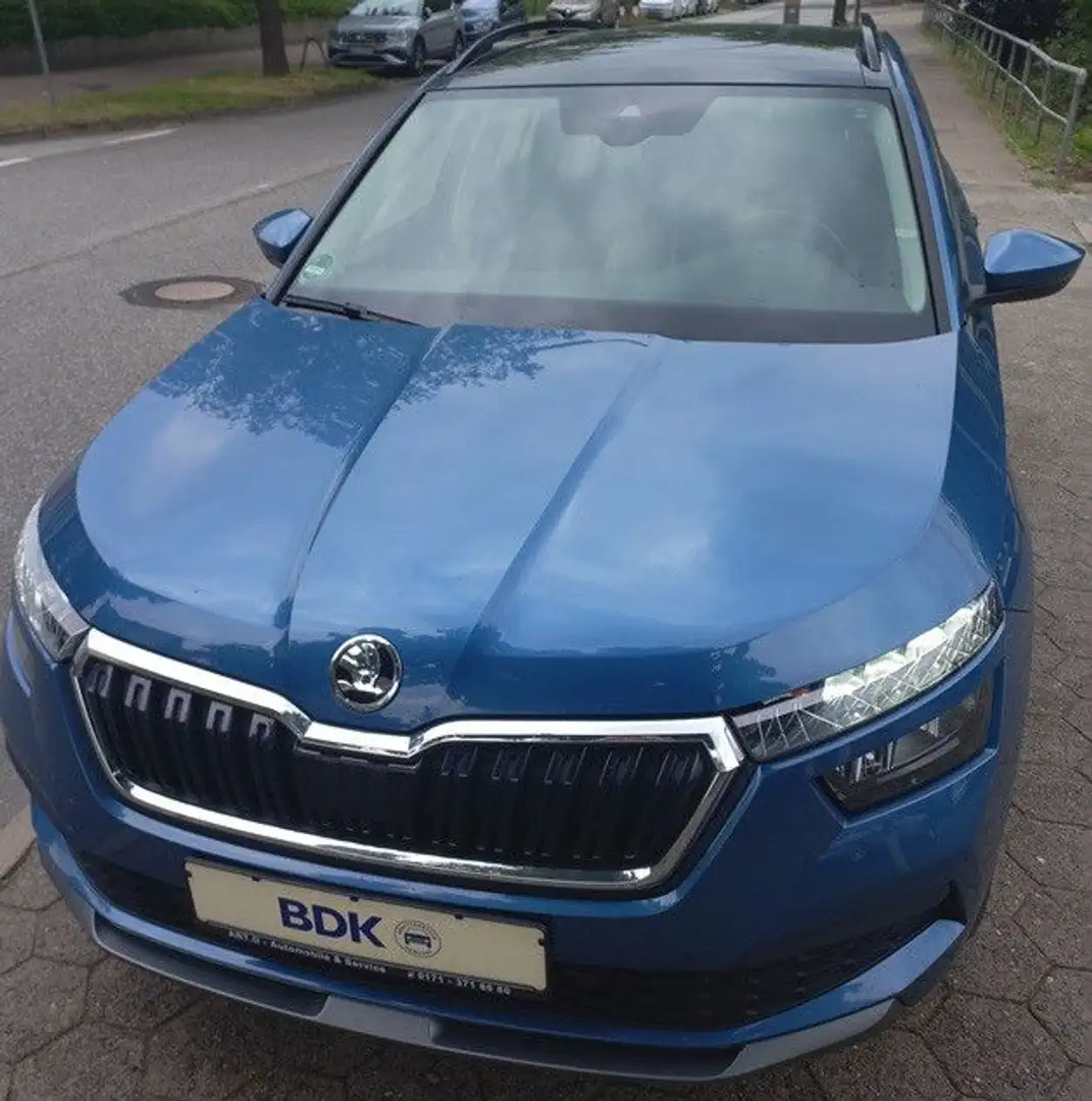 Skoda Kamiq 1,0 TGI/Gas Klima SHZ P-Dach LMF Temp BC Blauw - 2