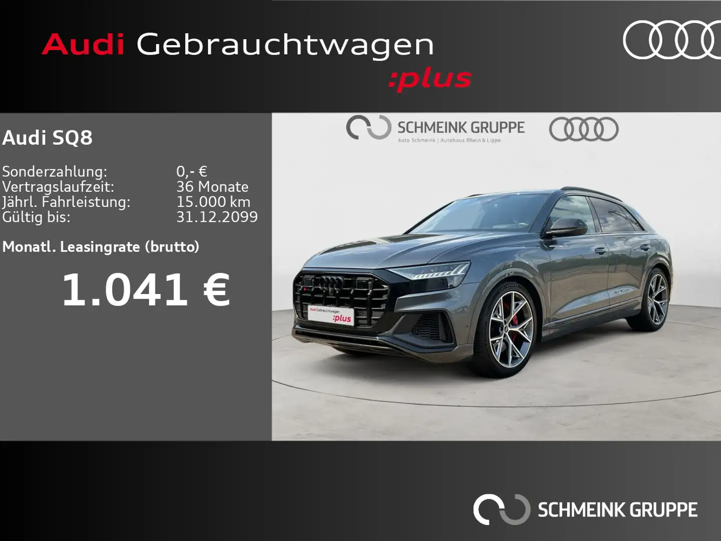 Audi SQ8 TFSI tiptronic HD Matrix Nappa AHK Pano 360° Grau - 1