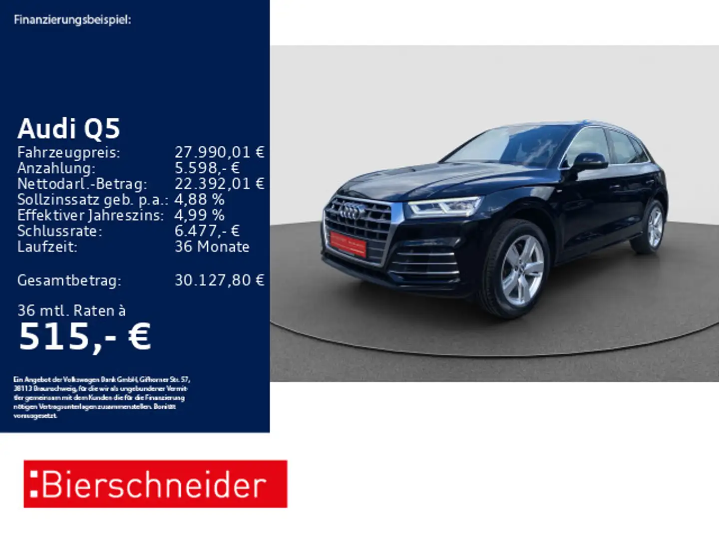 Audi Q5 40 TDI quattro sport 19 AHK S-LINE CAM Schwarz - 1