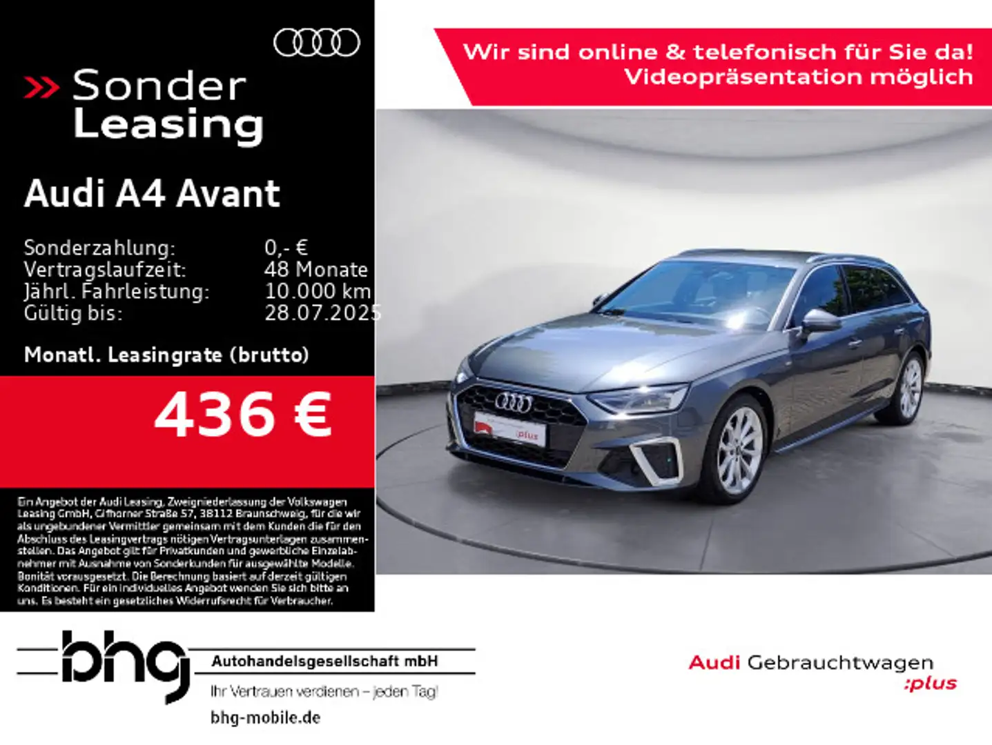 Audi A4 35 TFSI S line S tronic *Tour*Stadt*MMI Grau - 1