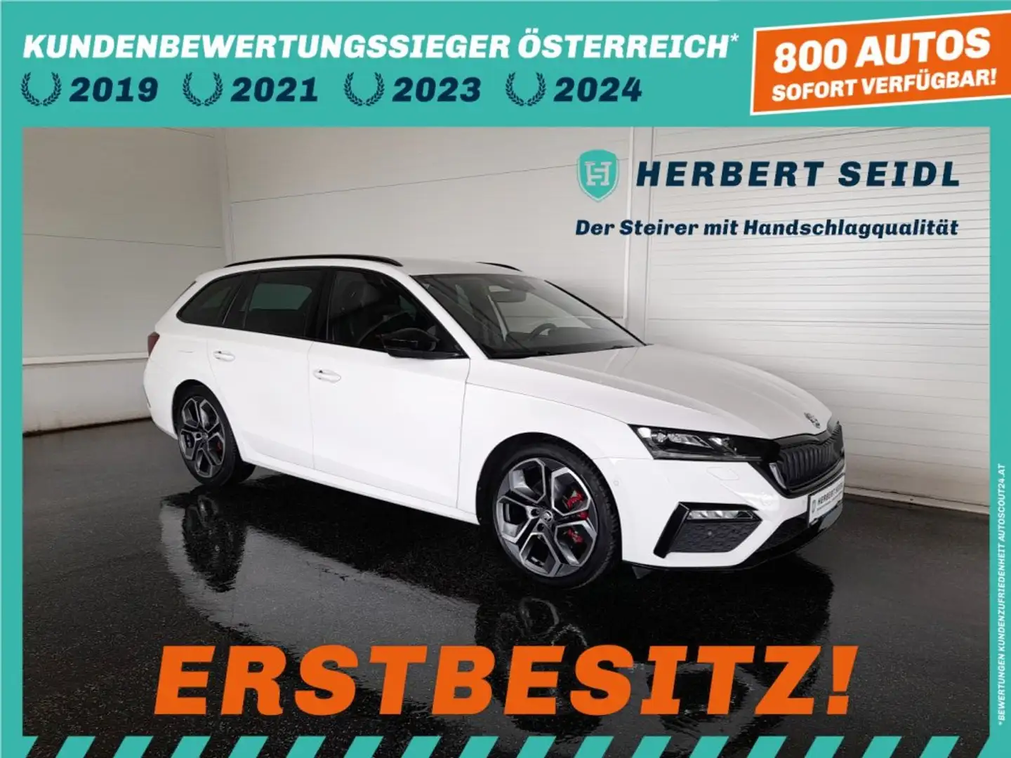 Skoda Octavia Combi "RS PLUS" 4x4 2,0 TDI DSG *19 ZOLL / RS EXKLUSIV INTERIEUR / MATRIX-LED / DCC / MASSAGE & MEMORY / HEAD-UP* Weiß - 1