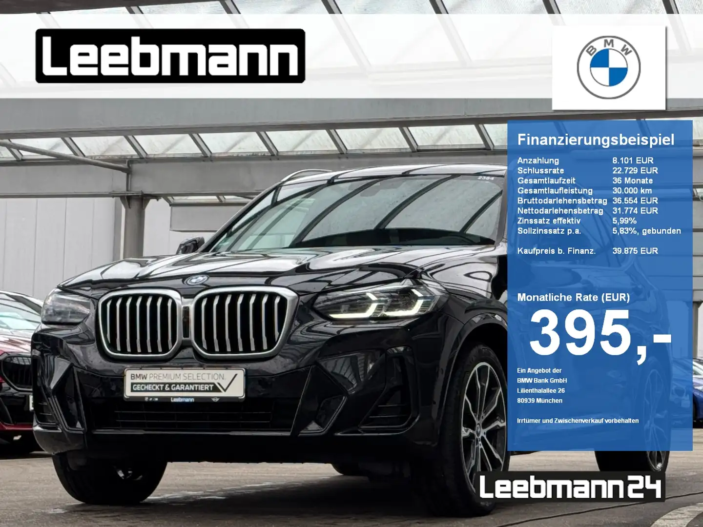 BMW X3 xDrive30e M-Sport AHK/HUD/LASER 2.J.GARANTIE Schwarz - 1
