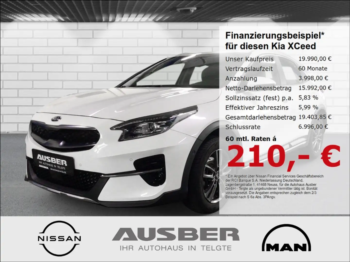 Kia XCeed Plug-in Hybrid Spirit 1.6 EU6d Navi LED El. Heckkl Blanc - 1