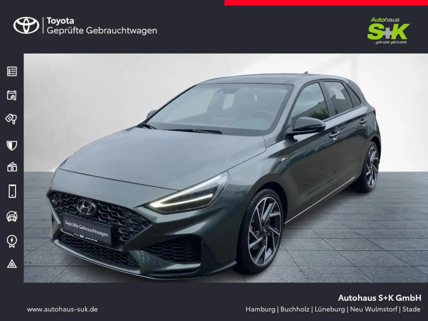 Hyundai i30 N Line Mild-Hybrid DCT *SHZ*KAMERA*KLIMA*DAB+* Grijs - 1