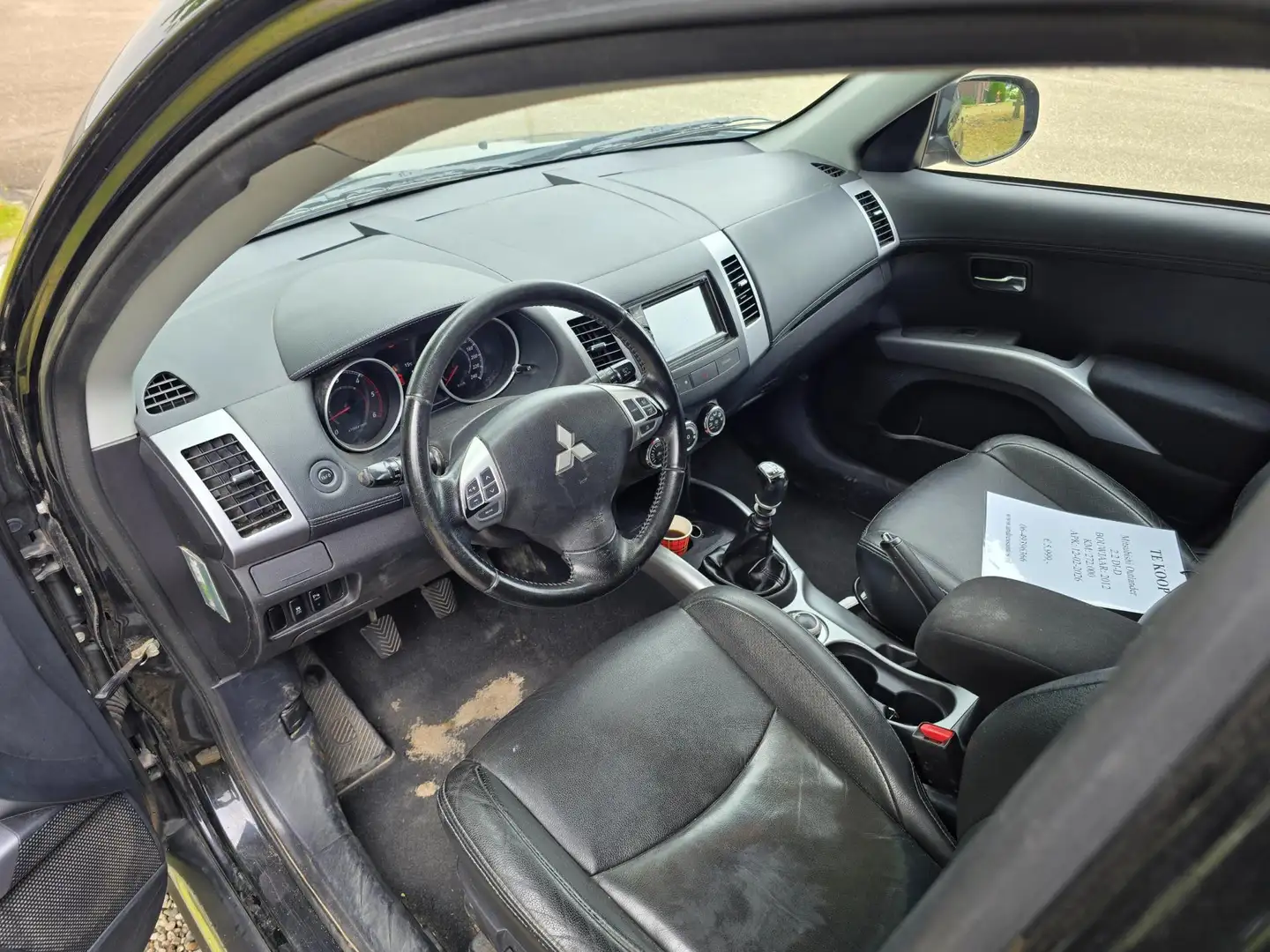 Mitsubishi Outlander 2.2 DI-D (btw-vrij) AIRCO/cruise 4wd Zwart - 2