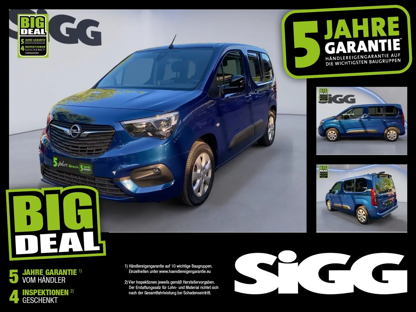 Opel Combo Life Elektro Elegance SHZ Rückfahrkamera Blau - 1