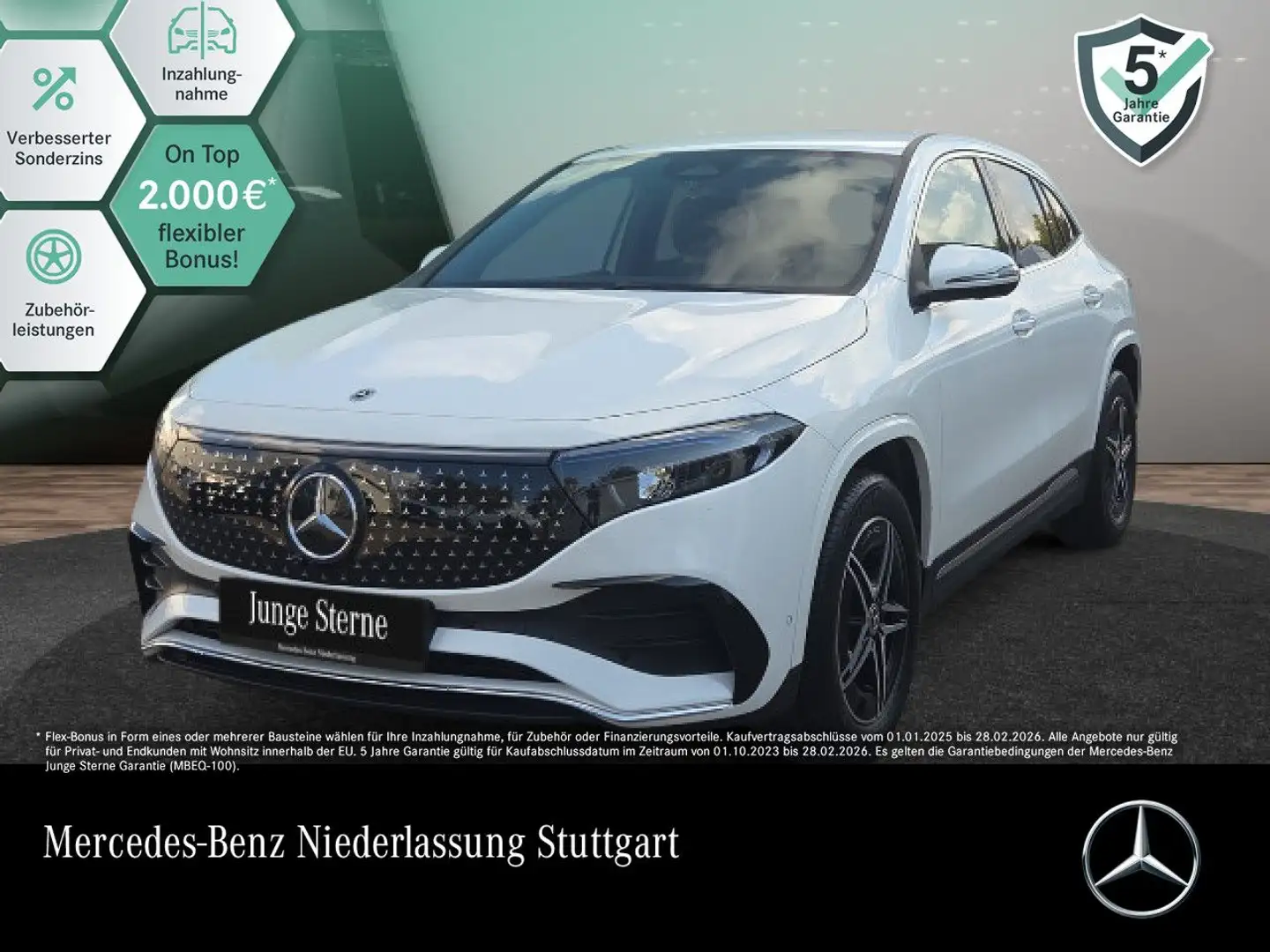 Mercedes-Benz EQA 350 4M AMG+PLUS-PAKET+AHK+360+KEYLESS+SPUR Weiß - 1