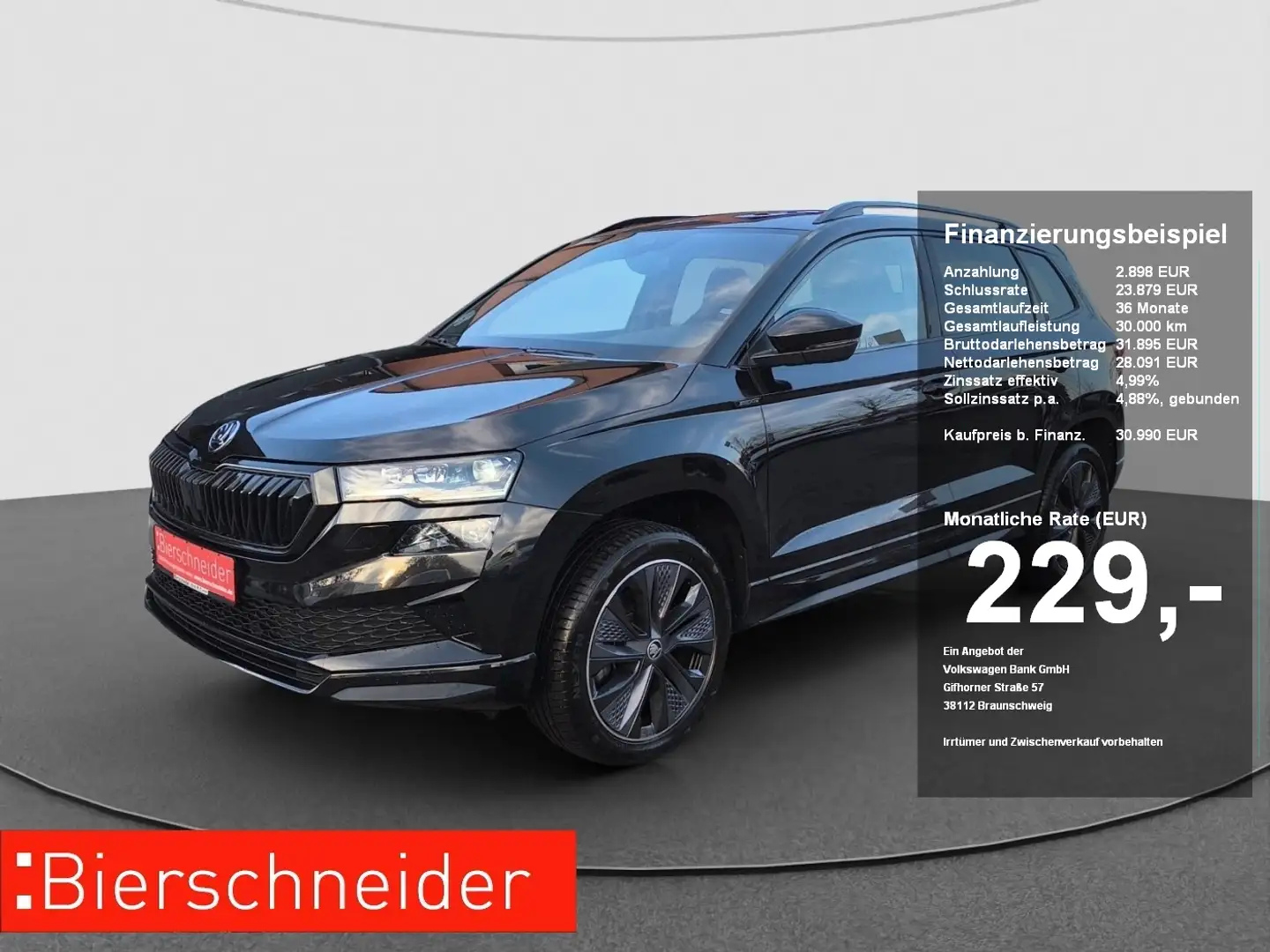Skoda Karoq 1.5 TSI DSG Sportline MATRIX NAVI ACC PDC SMART LI Noir - 1