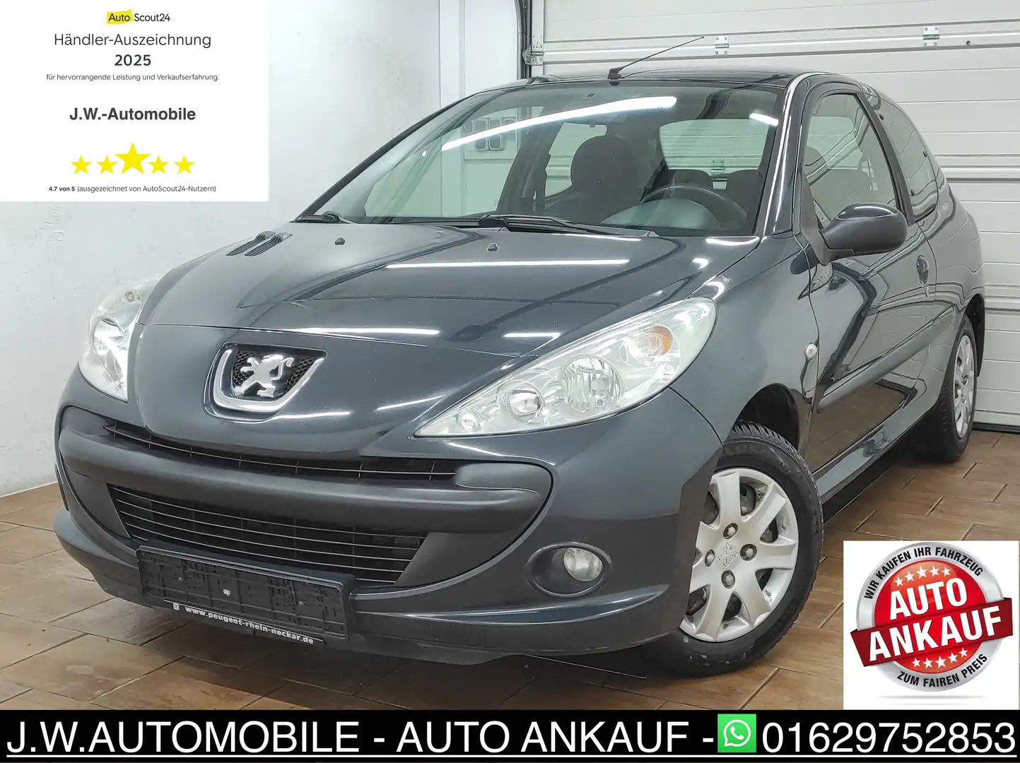 Peugeot 206 + 1.4 *TÜV 11-26* KLIMA 1HAND MP3 USB ABS EURO4 Grau - 1