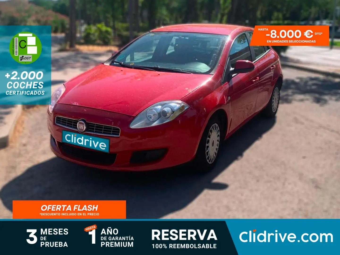 Fiat Bravo 1.4 16v 90 CV Active Fire Rojo - 1