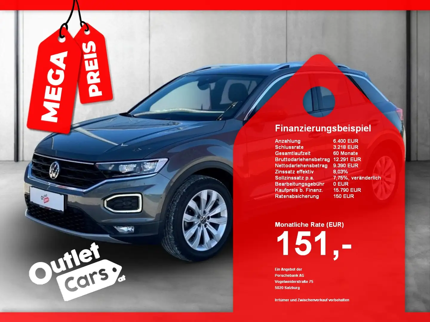 Volkswagen T-Roc 1.5 TSI ACT Sport ASSIST+LED+NAVI+RADAR+LM Grau - 1