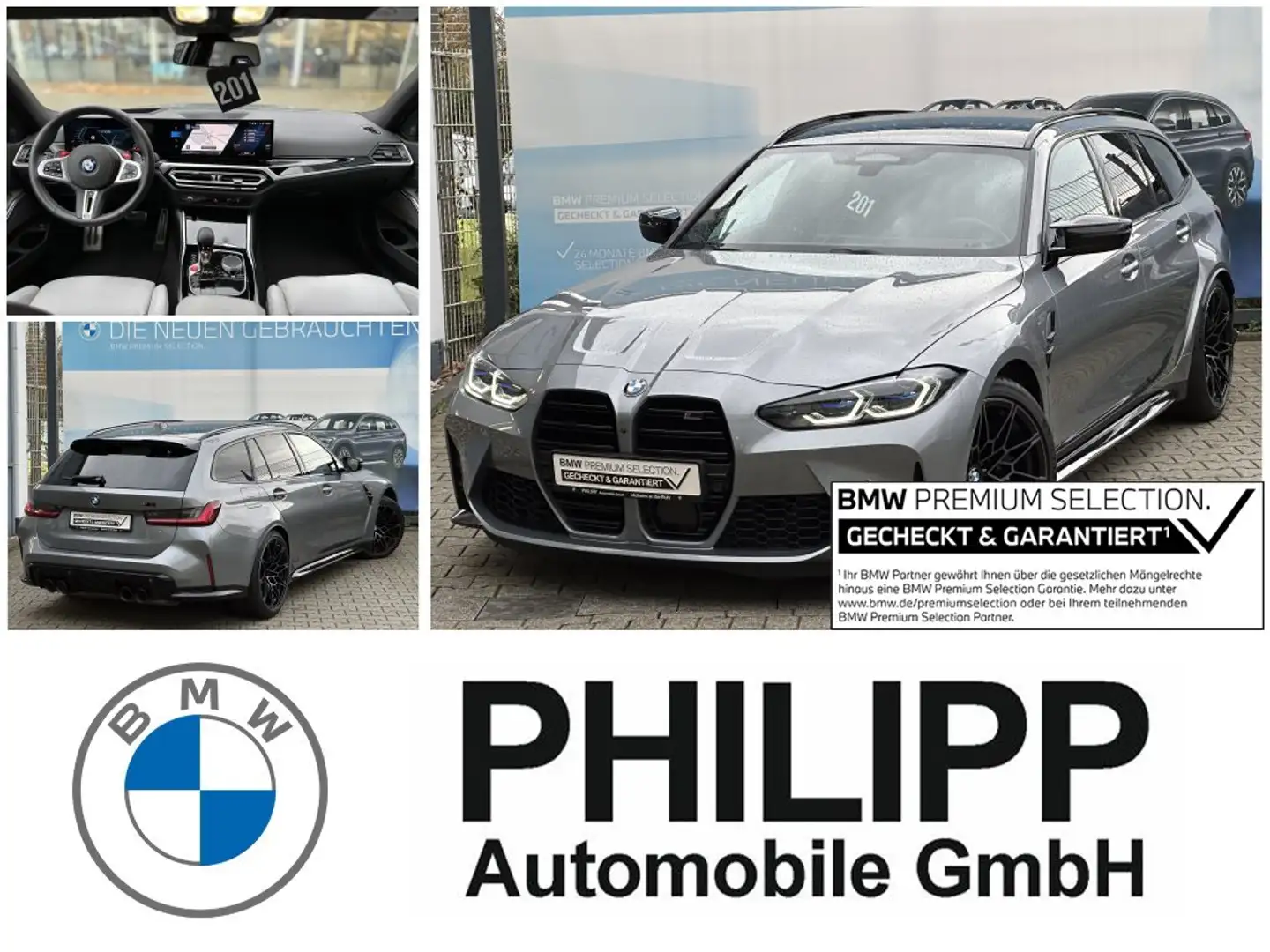 BMW M3 Competition Touring DA-Pro LASER PA-Plus h&k Gris - 1