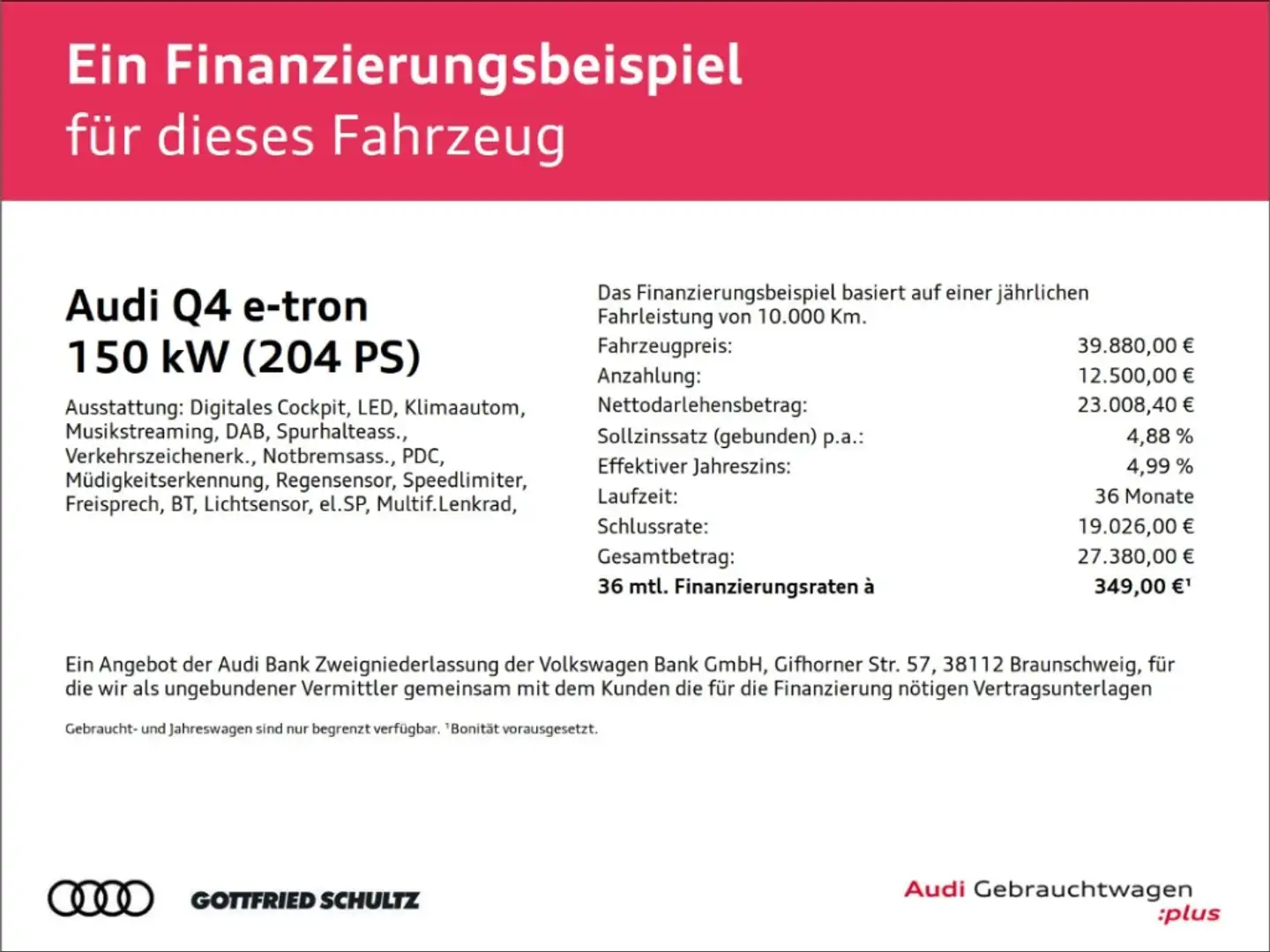 Audi Q4 e-tron 40 E-TRON MATRIX AHK PDC DAB SHZ KLIMA Schwarz - 2