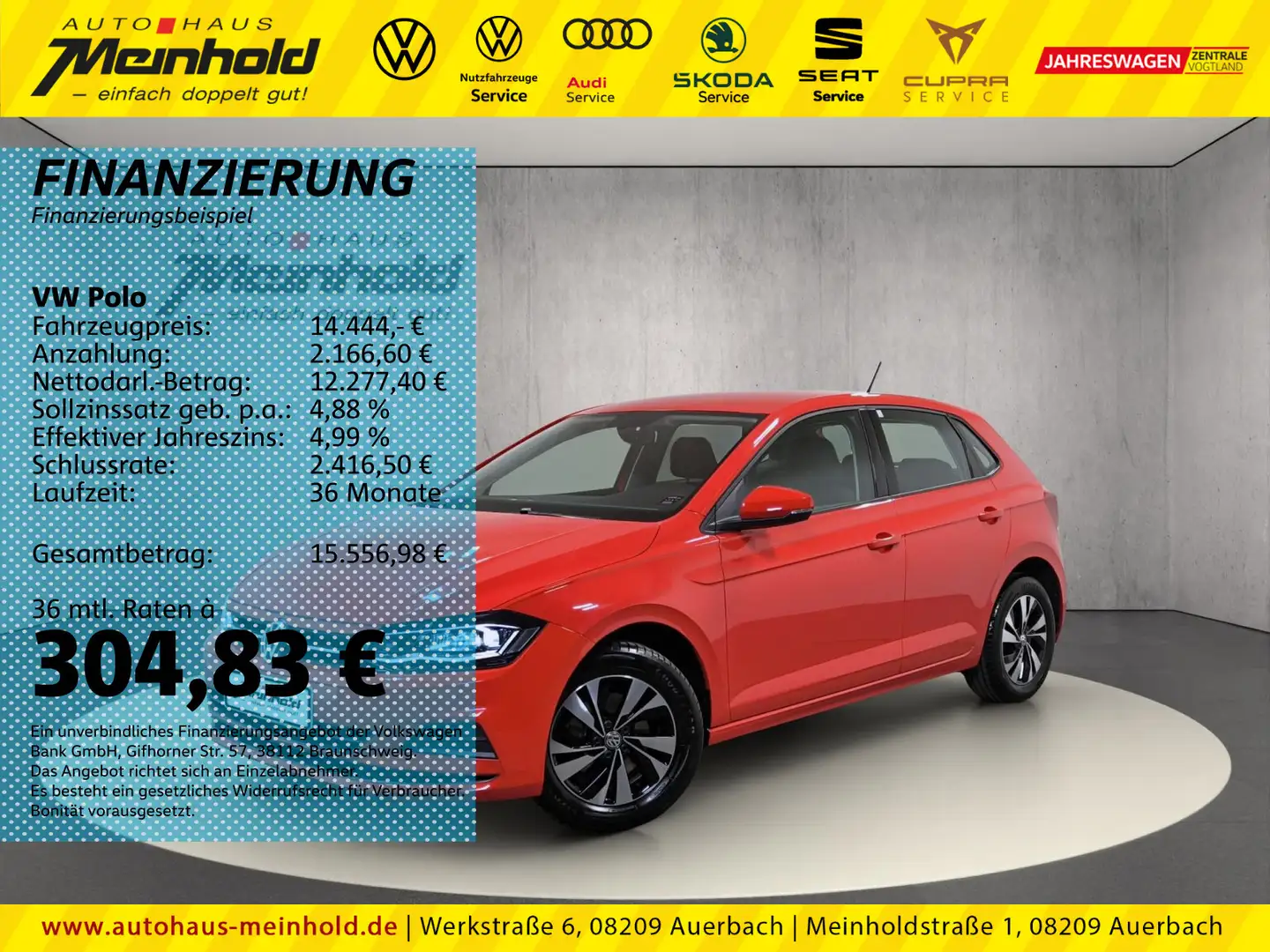 Volkswagen Polo 1.6 TDI Comfortline, LED, Sitzheizung, Alu Rouge - 1