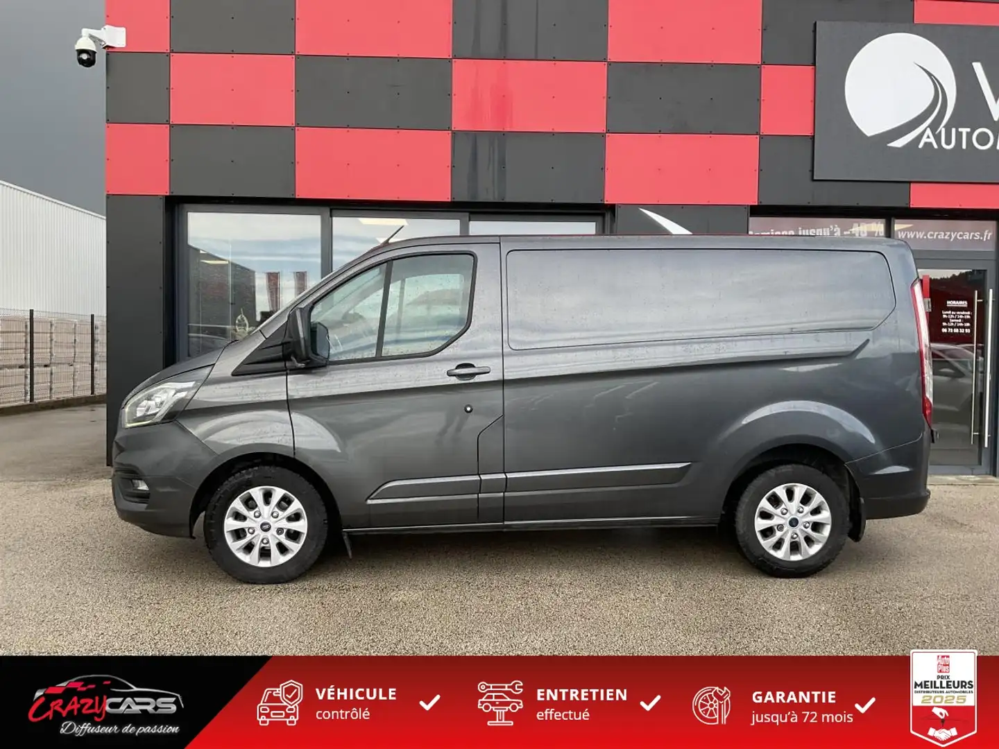 Ford Transit Custom 2.0 TDCi 130 L1H1 Limited - CAM - ATTELAGE Szary - 2