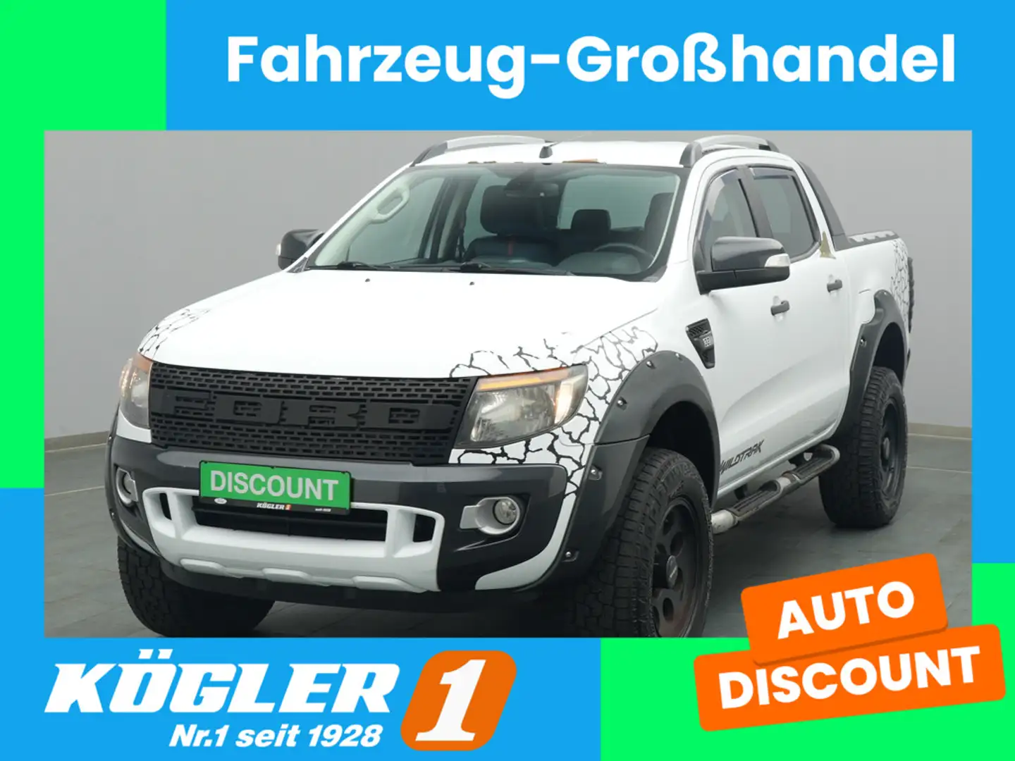 Ford Ranger Doka Wildtrak 200PS Aut. 4x4/Standheizung Blanc - 1