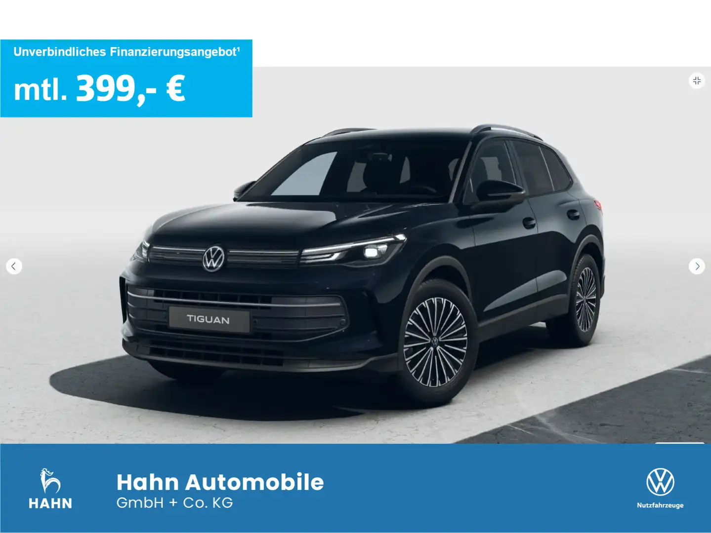 Volkswagen Tiguan GOAL 1,5eTSI DSG AHK NAV 360KAM EHECK ACC Schwarz - 1