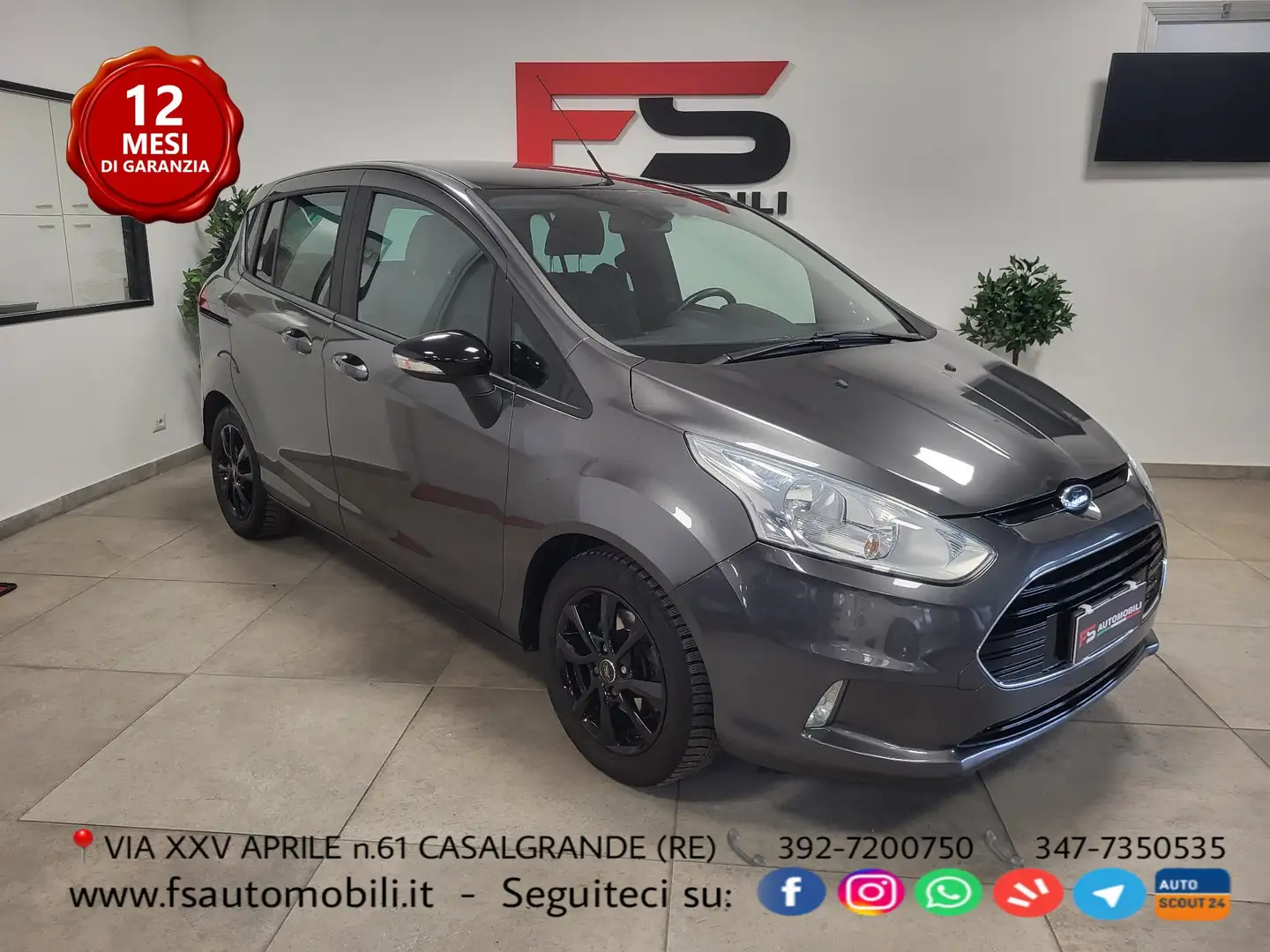 Ford B-Max 1.5 tdci Business Titanium 75cv E6 Grigio - 1