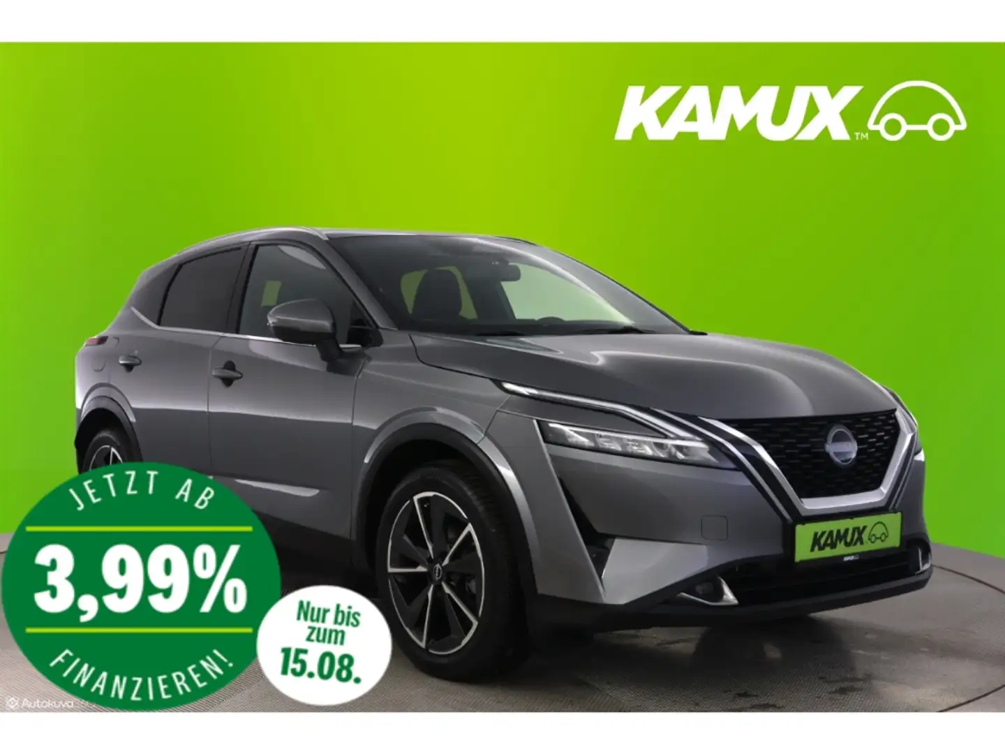 Nissan Qashqai 1.3DIG-T Aut.Tekna+LED+NAVI+VIRTUAL+PANO Grijs - 1