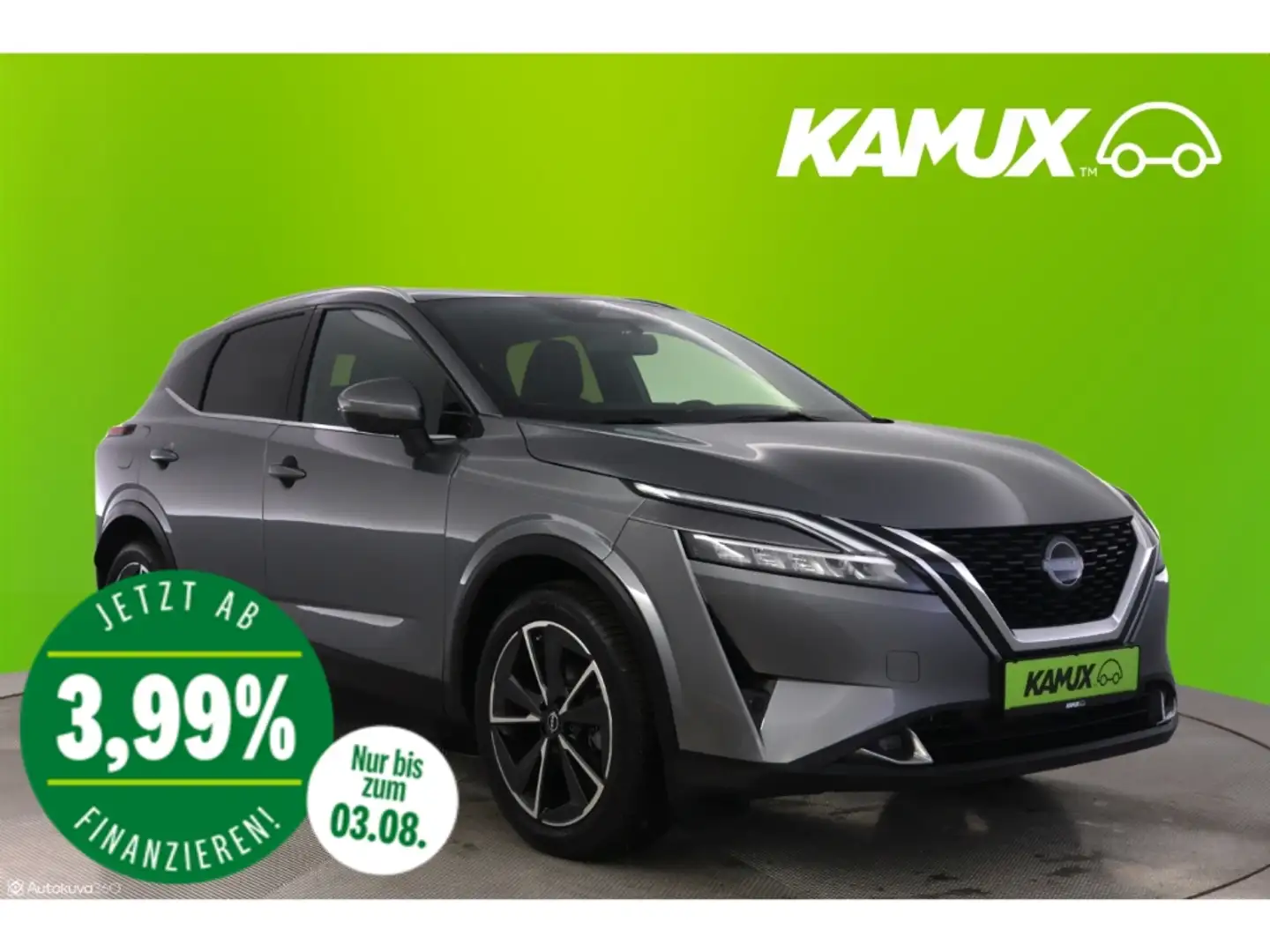 Nissan Qashqai 1.3DIG-T Aut.Tekna+LED+NAVI+VIRTUAL+PANO Gris - 1