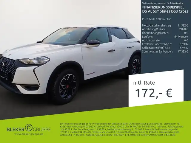 2020 DS Automobiles DS 3 Crossback in White for sale