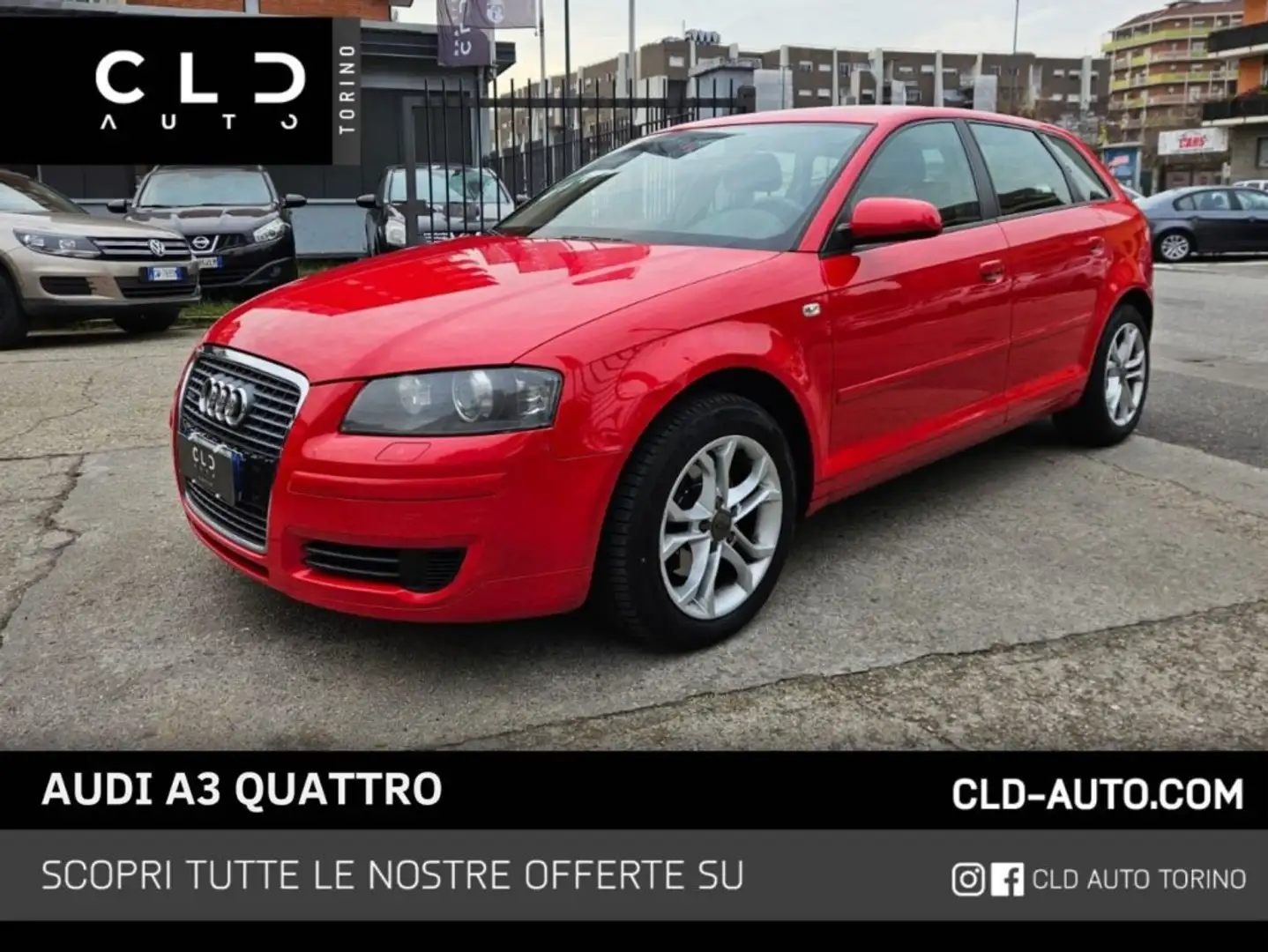 Audi A3 SPB 2.0 16V TDI quattro Rosso - 1