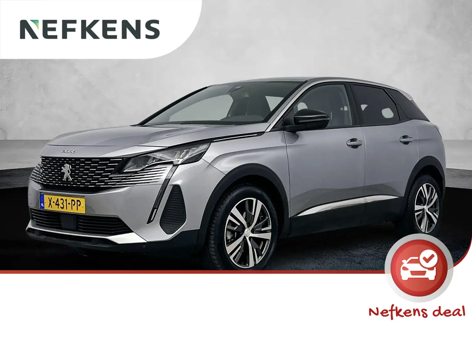 Peugeot 3008 SUV 1.2 136 pk Hybrid Allure Pack Business | Navig Grijs - 1