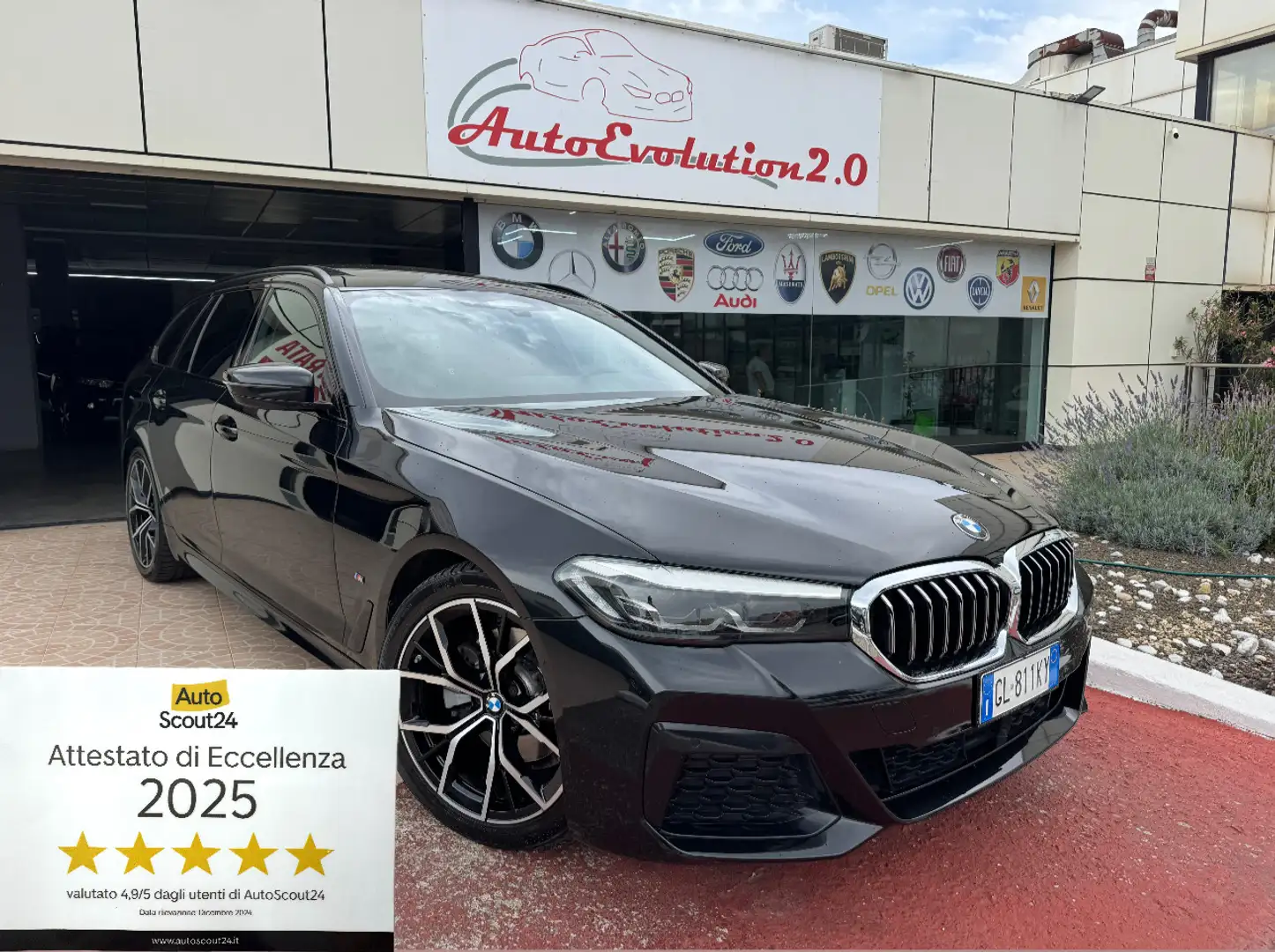 BMW 520 520d Touring mhev 48V xdrive Msport auto Schwarz - 1