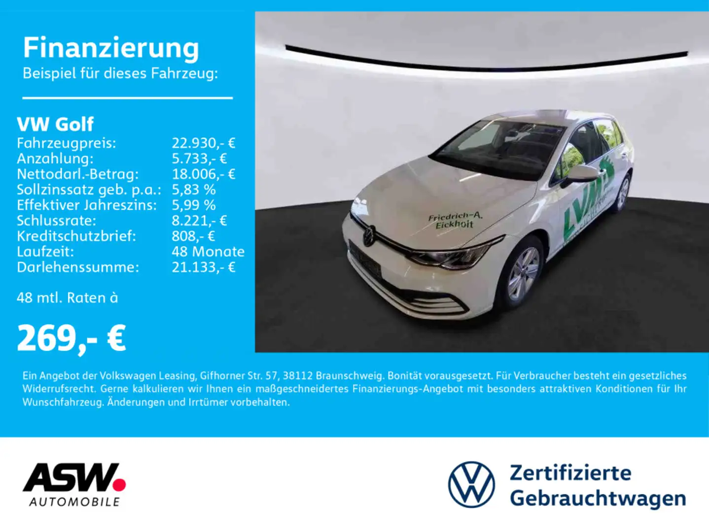 Volkswagen Golf Life 1.0 TSI DSG LED Navi PDC ACC SHZ VC Wit - 1