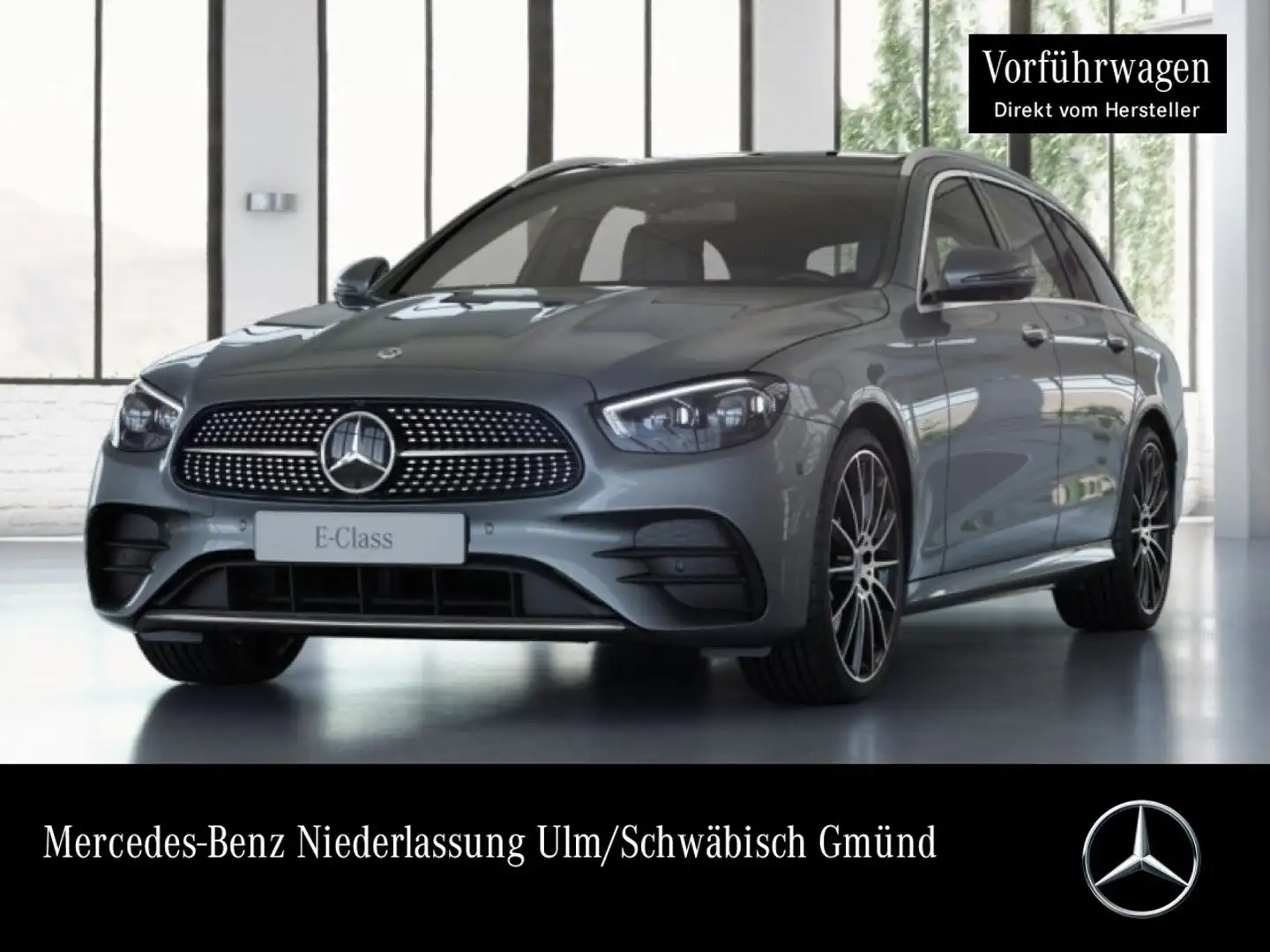 Mercedes-Benz E 450 T 4M AMG+PANO+360+AHK+MULTIBEAM+STHZG+CARBON Grigio - 1