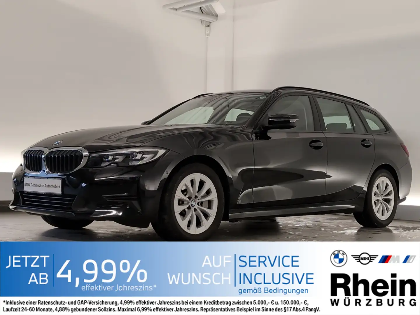 BMW 330 i Touring PDC/DAB/Shz/Dachreling PDC/DAB/Shz/Dachr Schwarz - 1