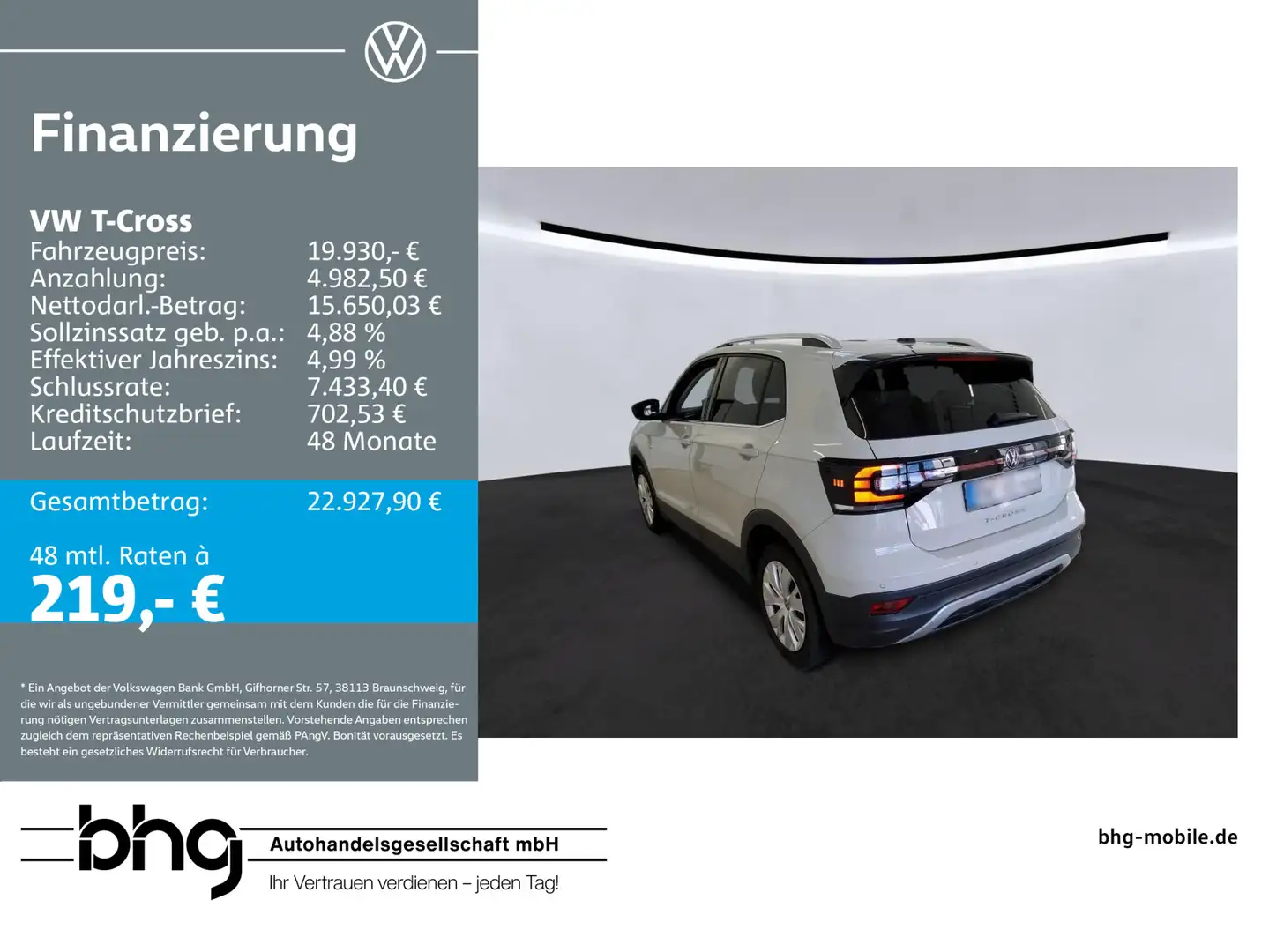 Volkswagen T-Cross 1.0 TSI Penny Copper PDC AirCareClimatro Grau - 1
