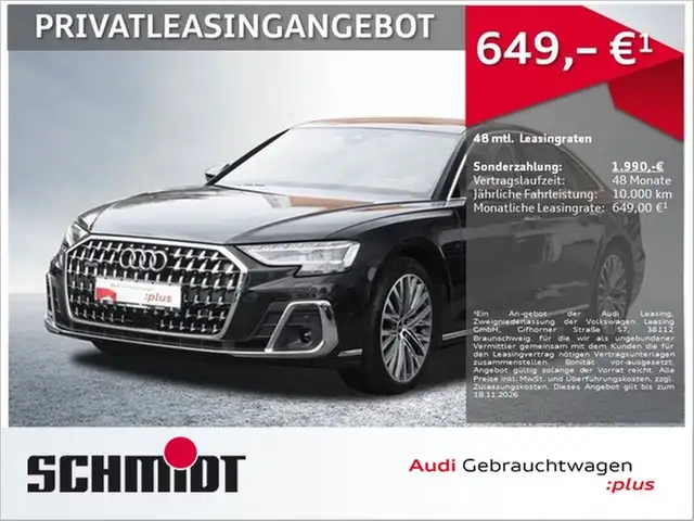 Audi A8 60 TFSI e quattro B&O Pano HuD ACC Matrix LED L...